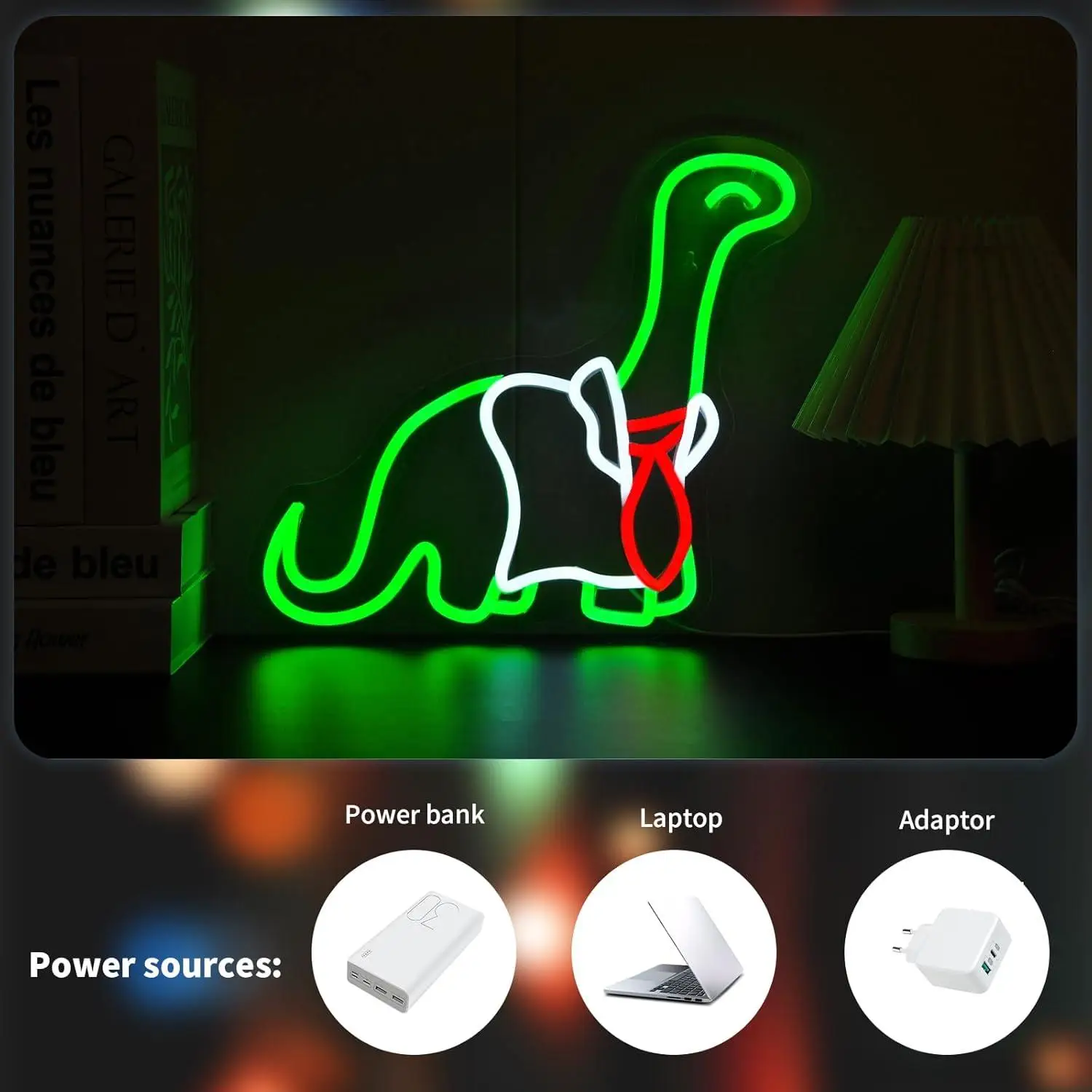 Dinosaur Neon Sign Dimmable LED Light for Living Room Wall Decor Home Party Art Decoration Modern Style Personalized Gifts