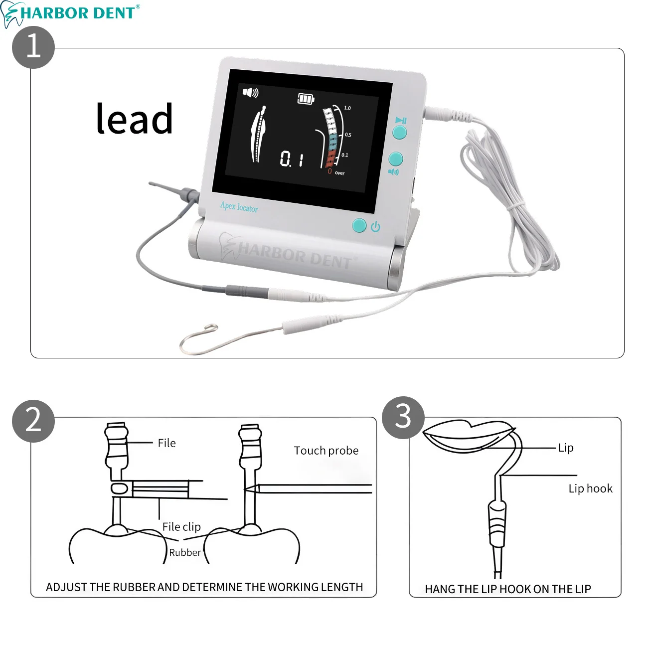 16:1 Wireless Dental LED Endo Motor with 4.5inch LCD Screen Apex Locator Dentistry Root Canal Length Measuring Instrument