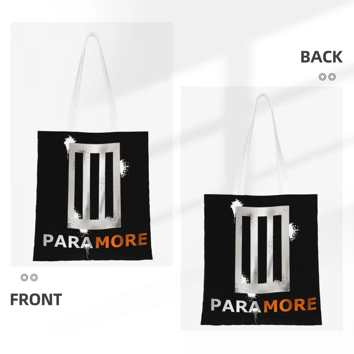 Bolso de mano de banda Paramore para mujer y hombre, bolsa de comestibles de gran capacidad, Rock, nuevo