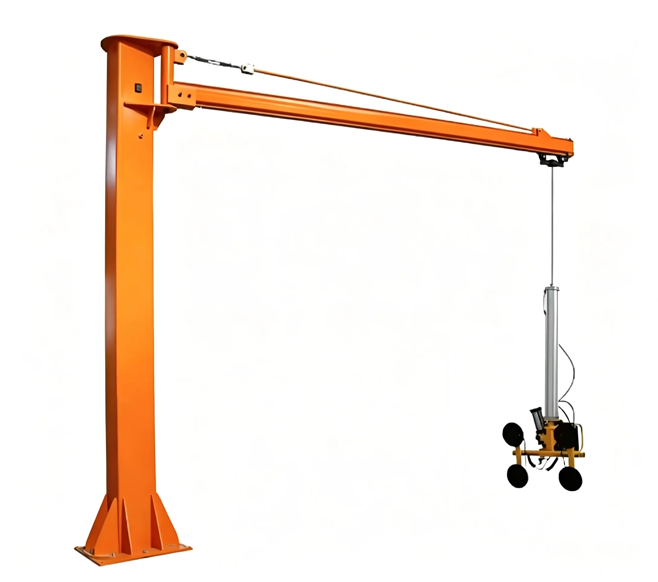 Intelligent Manual Pneumatic Insulated Glass Processing Loading Unloading Lifting Crane 300-600kg Load Capacity 270 Rotation