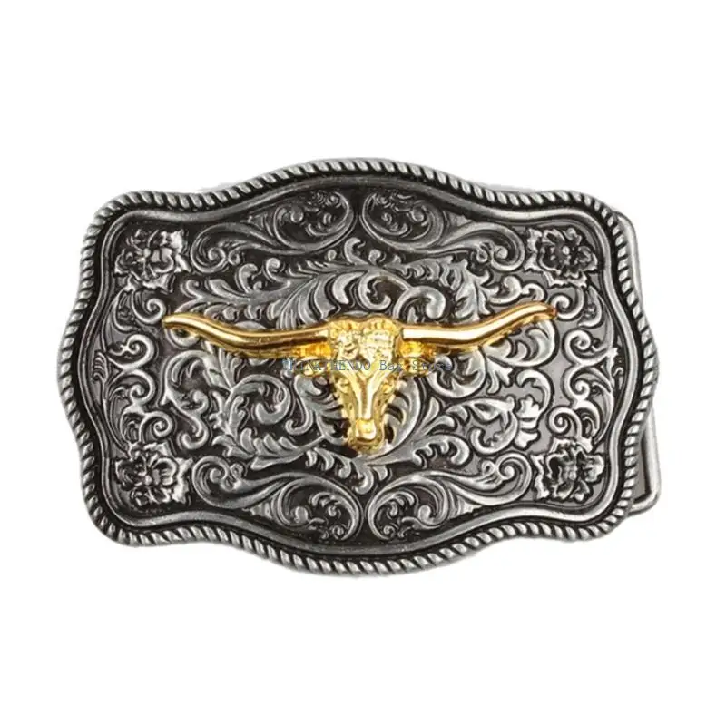 340D Men Belt Buckle Leather Craft Metal Replacement Buckle Gift for Father Grandpa