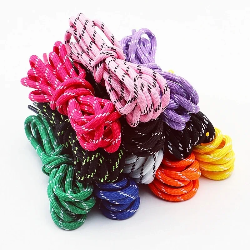 Vibrant Round Patterned Shoelaces, 5mm Durable Braided Polyester Shoe Strings for German Training Shoe, Dot Spiral Pattern Laces