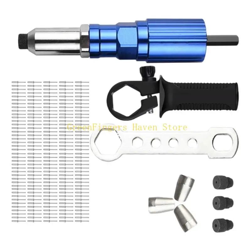 F68D Convertitore per utensili a rivetta portatile per trapano elettrico in lega costruzione esagonale