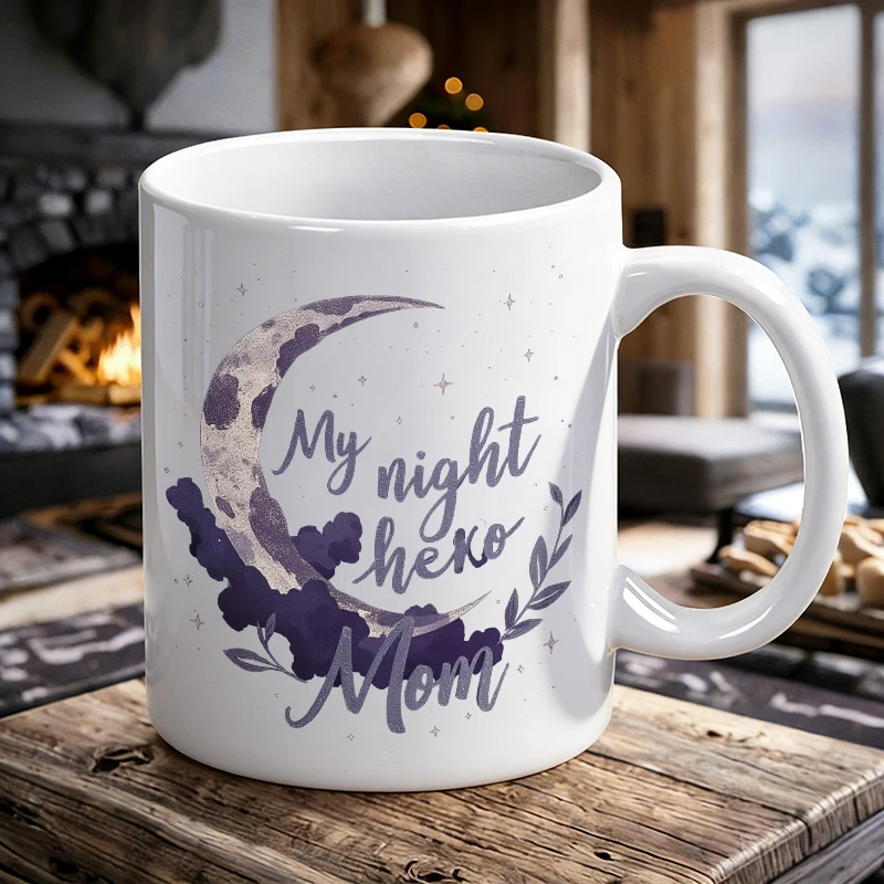 

Cup & Mug Set, My Night Hero Mom Moon Star Ceramic Mug, Coffee Cup, Milk Cup, Office Tea Cup, Drinking Cup, Gift for Friends