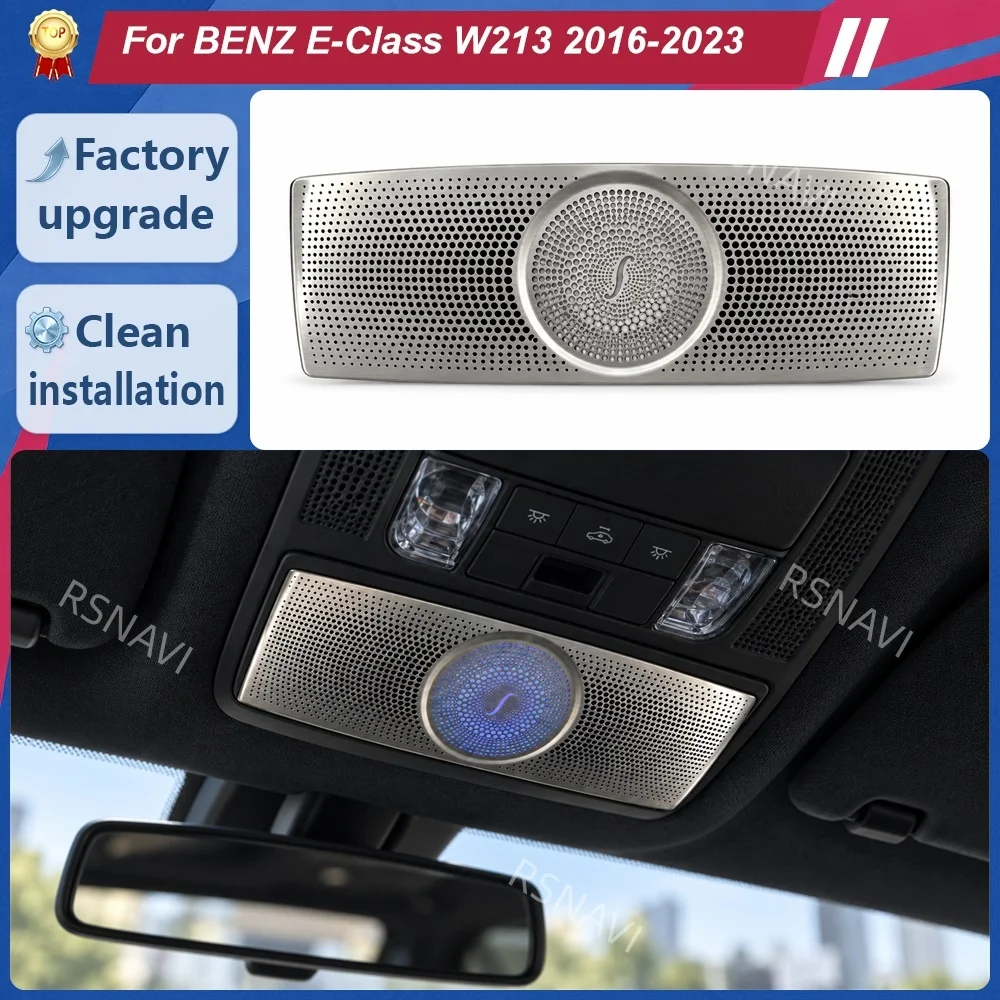 Sunglasses Holder Reading Light with Ambient Lighting for Mercedes-Benz E-Class W213 2017-2023 Overhead Console Interior Upgrade