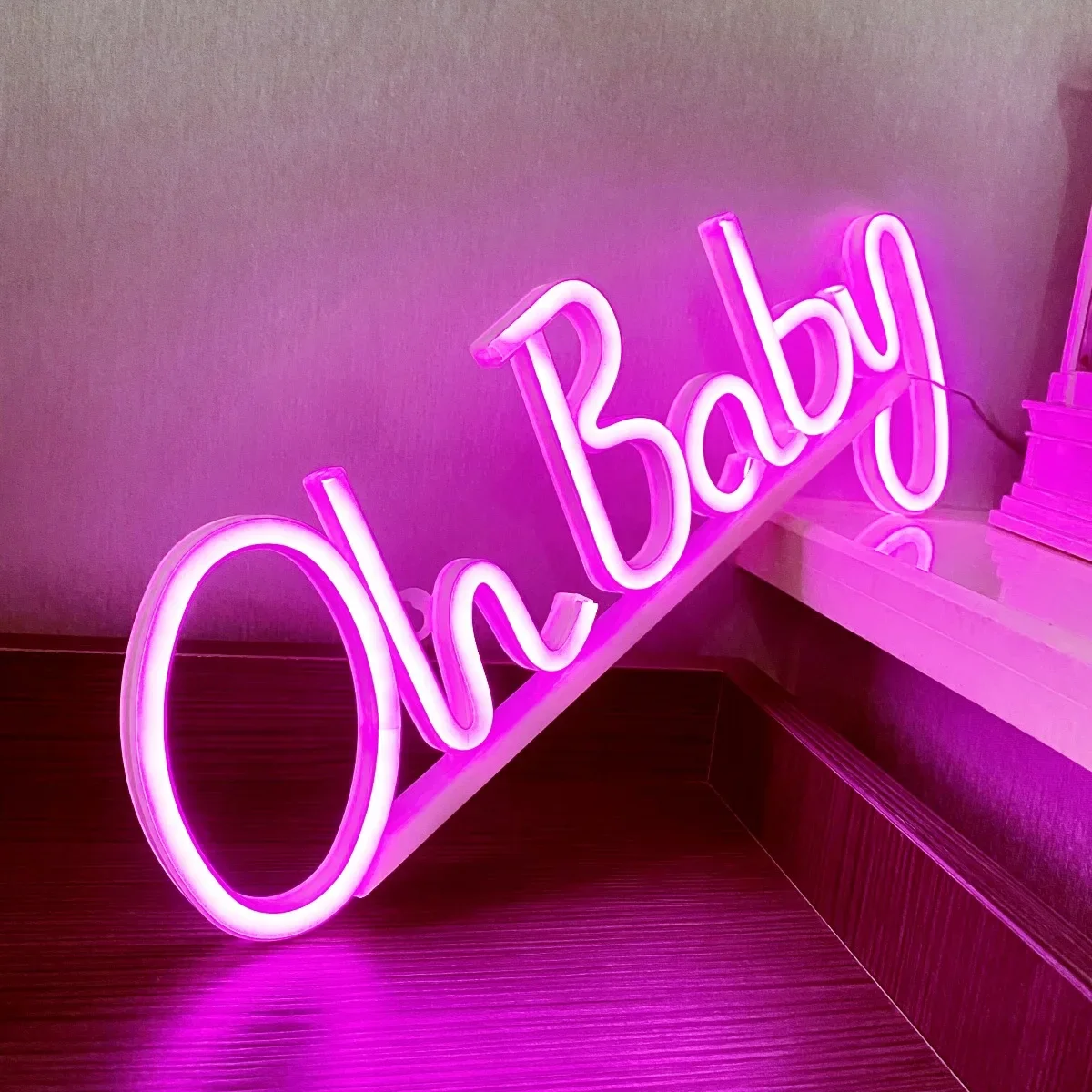 Oh Baby Custom Neon Sign Light Acrylic Neon LED Sign Light USB For Home Children Bedroom Wall Decor Hanging Luminous Night Lamps