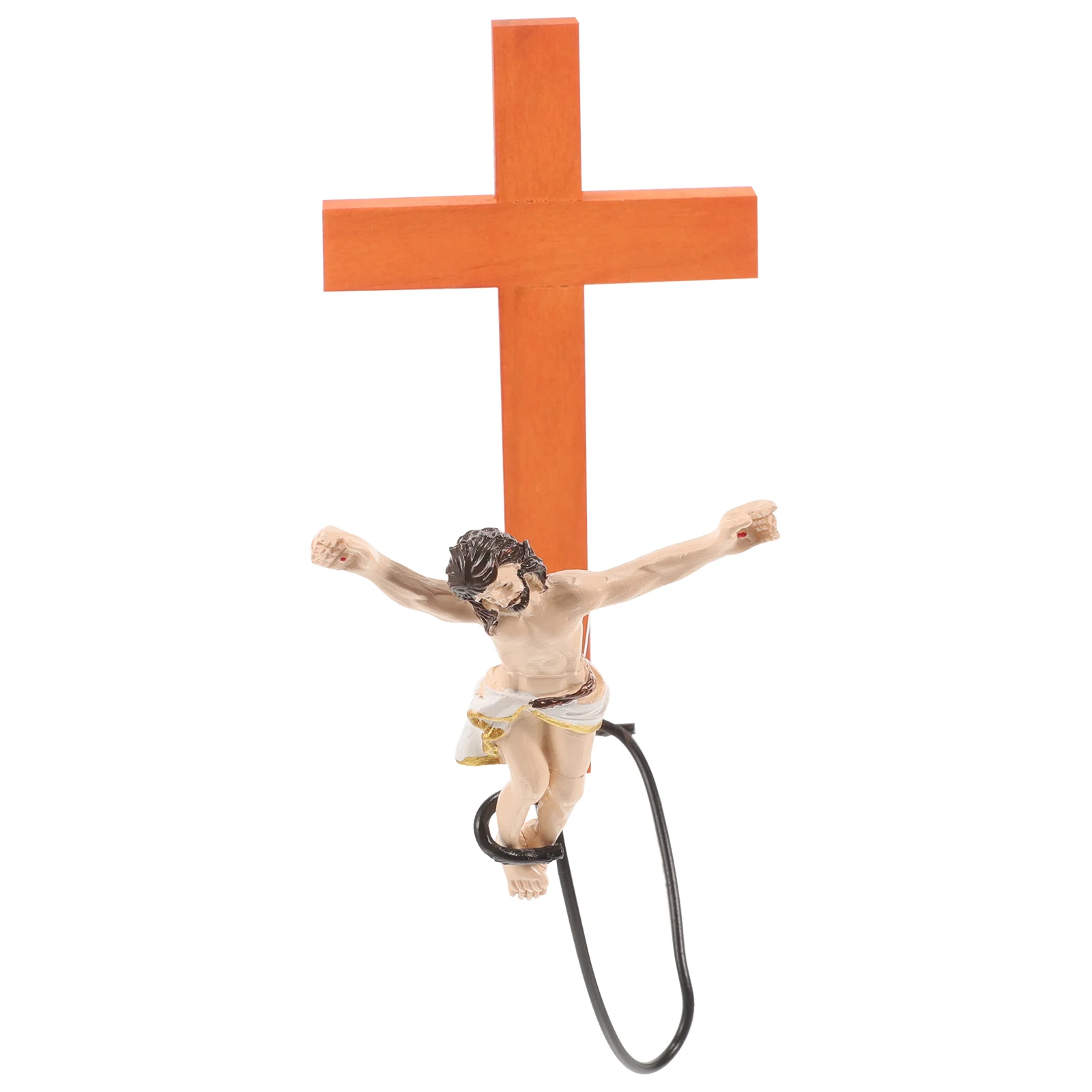 

Jesus Resin Craft Crucifix Wall Hanging nament Gold Cross Decor for Home Bedroom Living Room Religious Gift Catholic