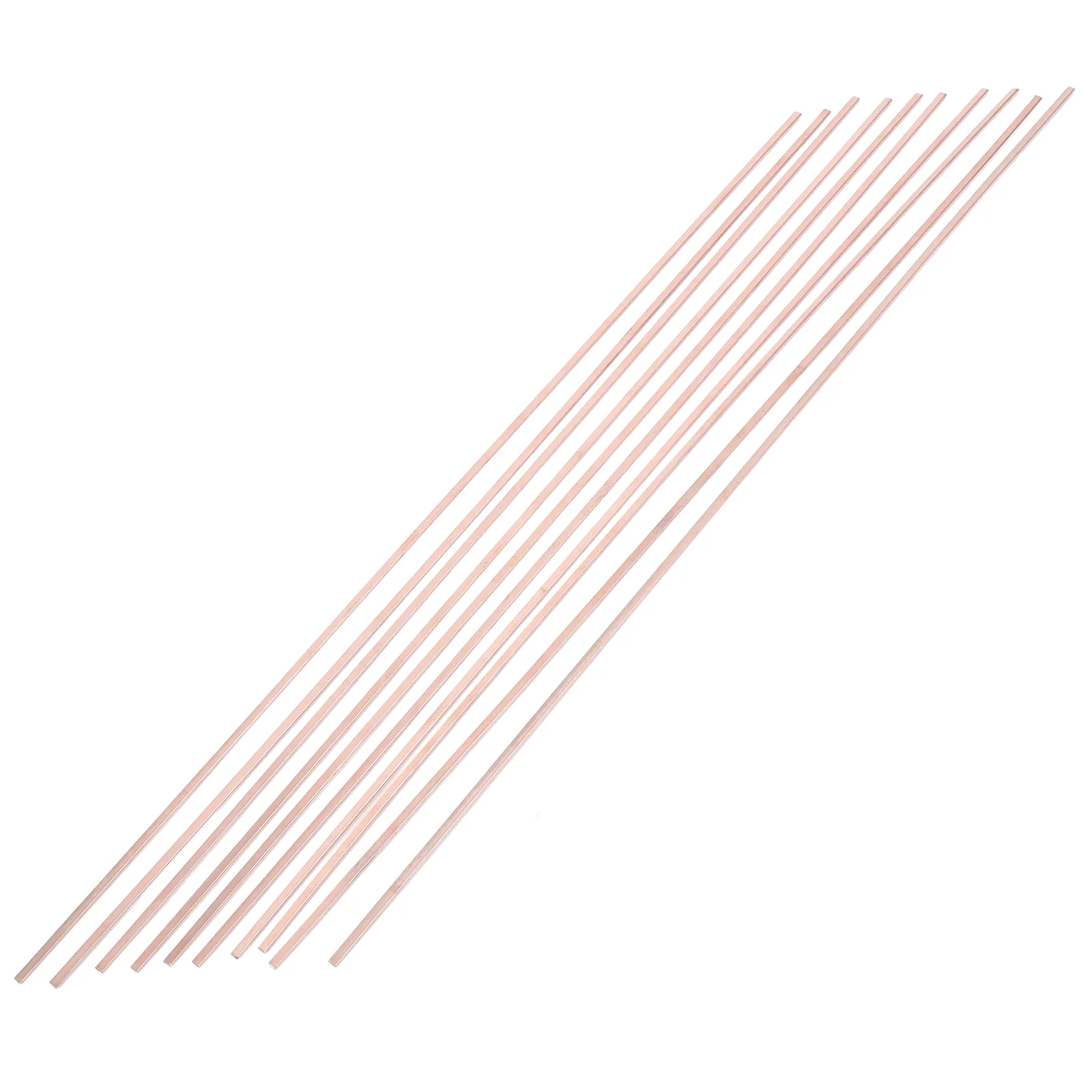 10 Pcs Copper Welding Rod for Garden Ultra Wide Metal Rods Dowsing Soldering Flat