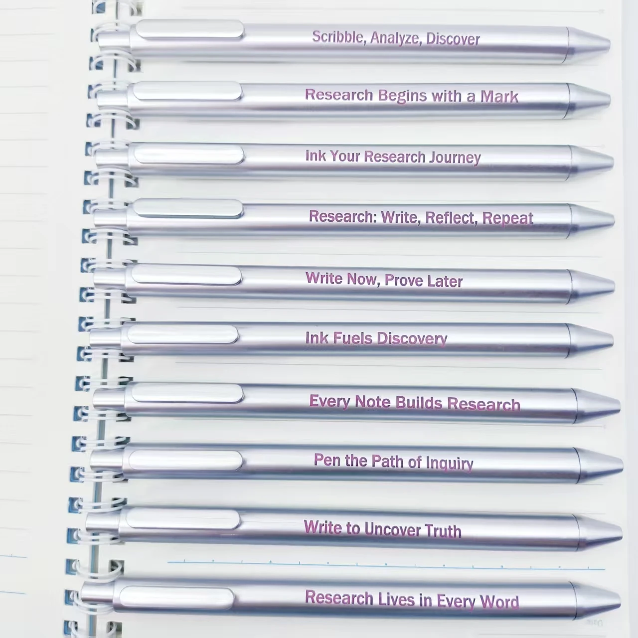 

9/16 шт. шариковые ручки с исследовательскими фразами, фразами для исследования, гравировальными ручками, ежедневными канцелярскими принадлежностями для офиса