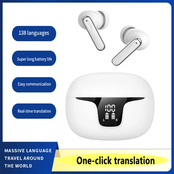 2024 new top smart voice translator wireless Bluetooth headset translation multi 144 languages ​​headphones real-time translation