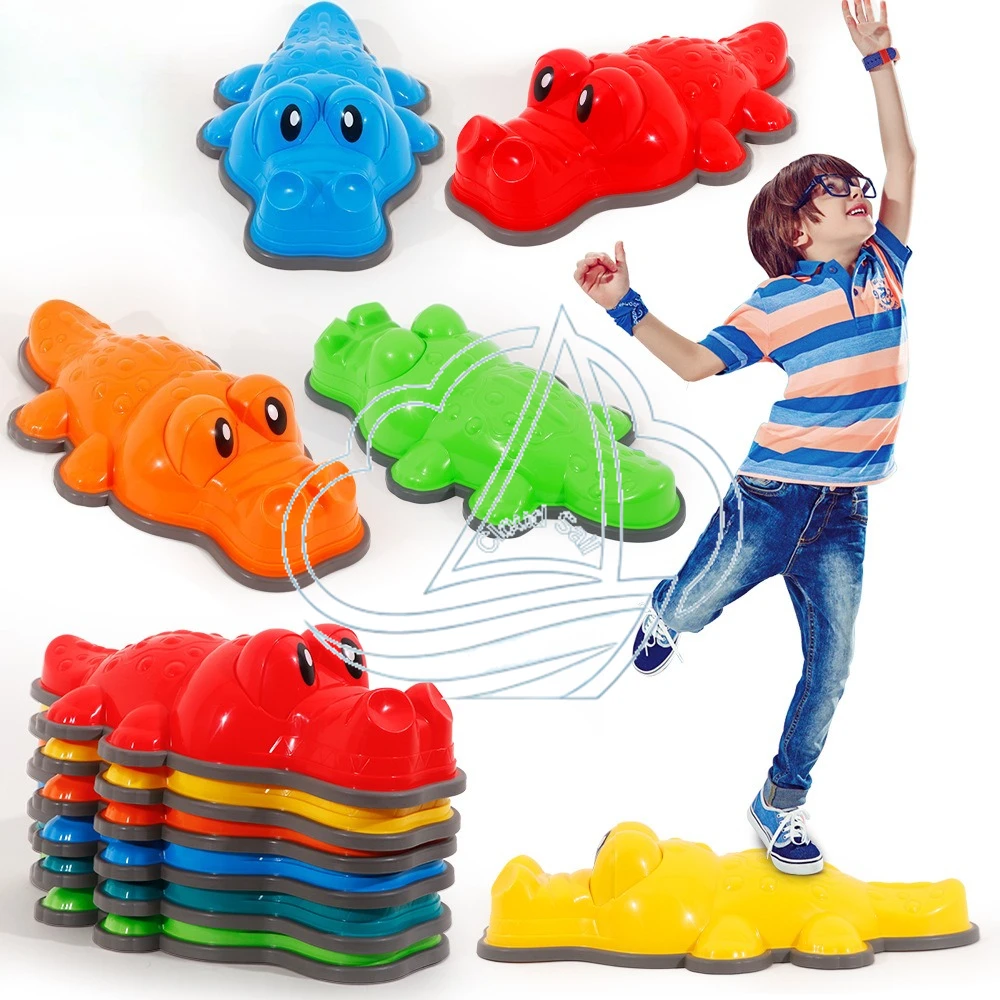 

Crocodile Shape Balance Stones for Kids Indoor Stepping River Crossing Sensory Training Play