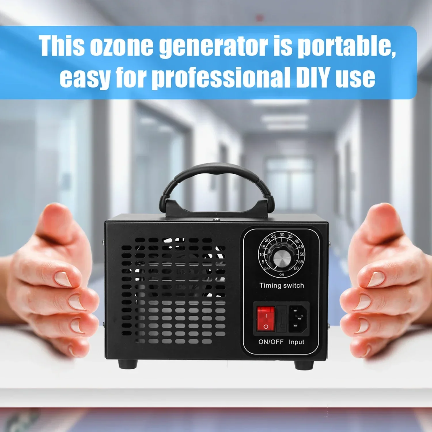 Portable Ozone Machine Generator Air Filter Purifier with Timing Switch Ozonizer Ozonator for Home Car Formaldehyde