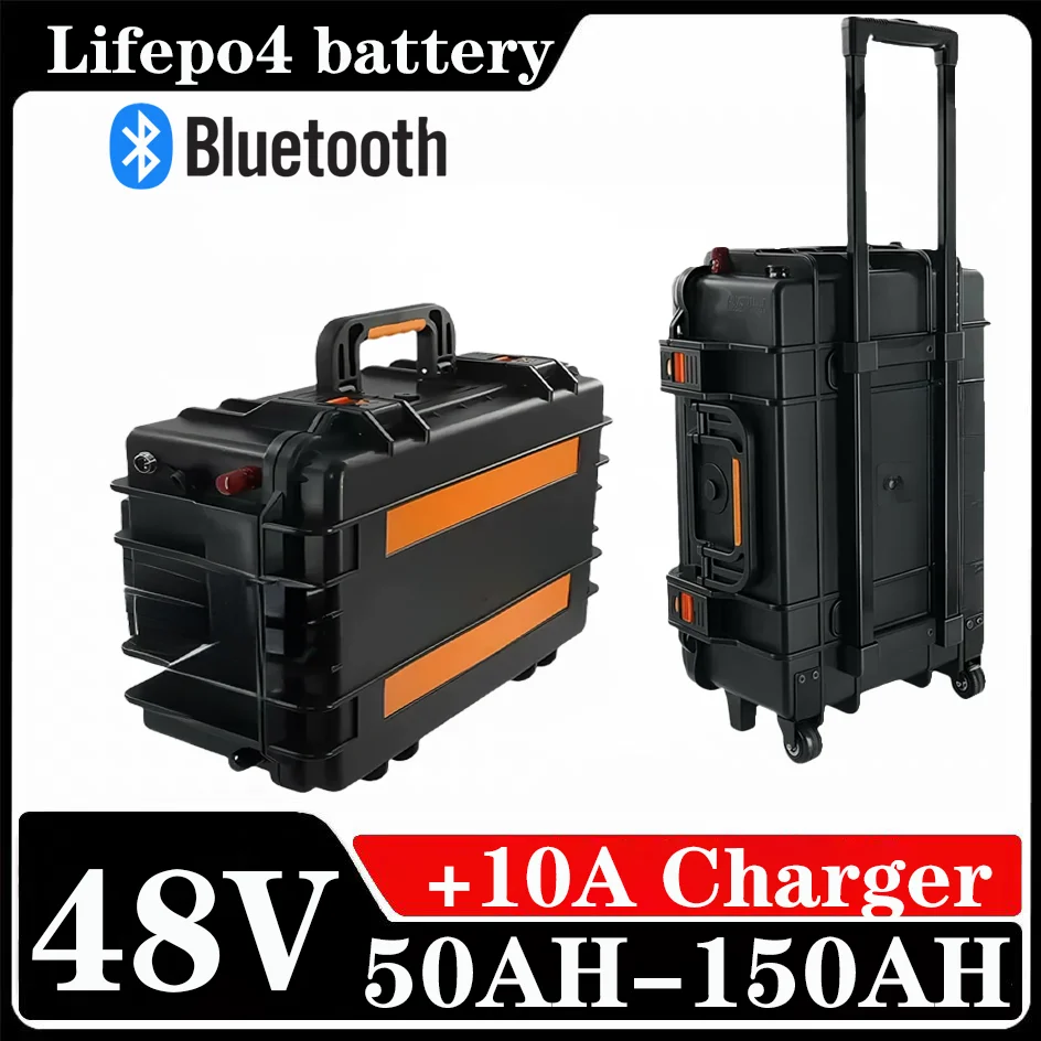 

48V 50Ah 100Ah 120Ah 150Ah Lifepo4 battery for trolling motor boat back up power+10A Charger