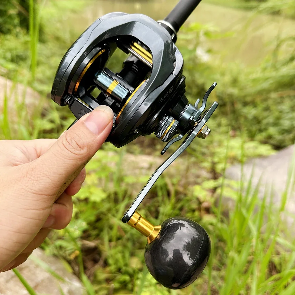 

Baitcasting Fishing Reel Right Left Hand 8+1BB 6.4:1 265g Max Drag 15kg Saltwater Fishing Tackle Deep Spool Large Capacity