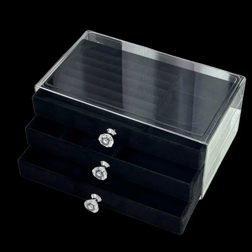 Multi-layer Jewelry Storage Box Drawer Type Large Capacity Anti-oxidation Earrings Ring Necklace Bracelet Jewelry Box