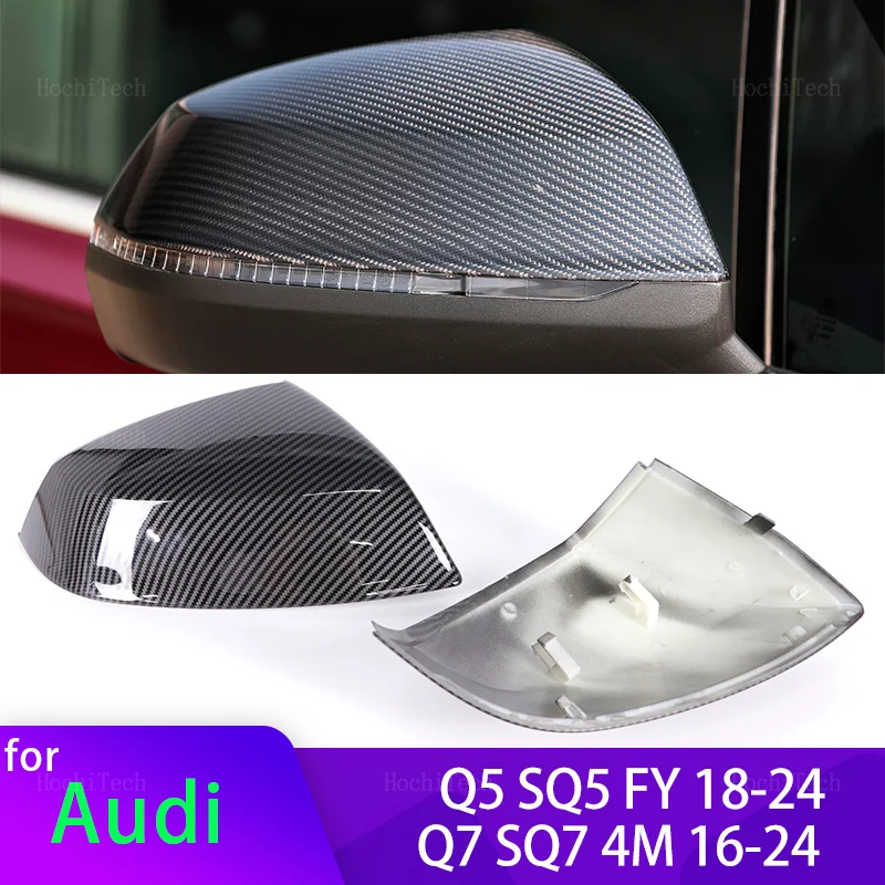 

Rearview Mirror Cover Wing Side Rear view Mirror Cap Fit For Audi Q5 SQ5 FY 2018-2024， Q7 SQ7 4M 2016-2024