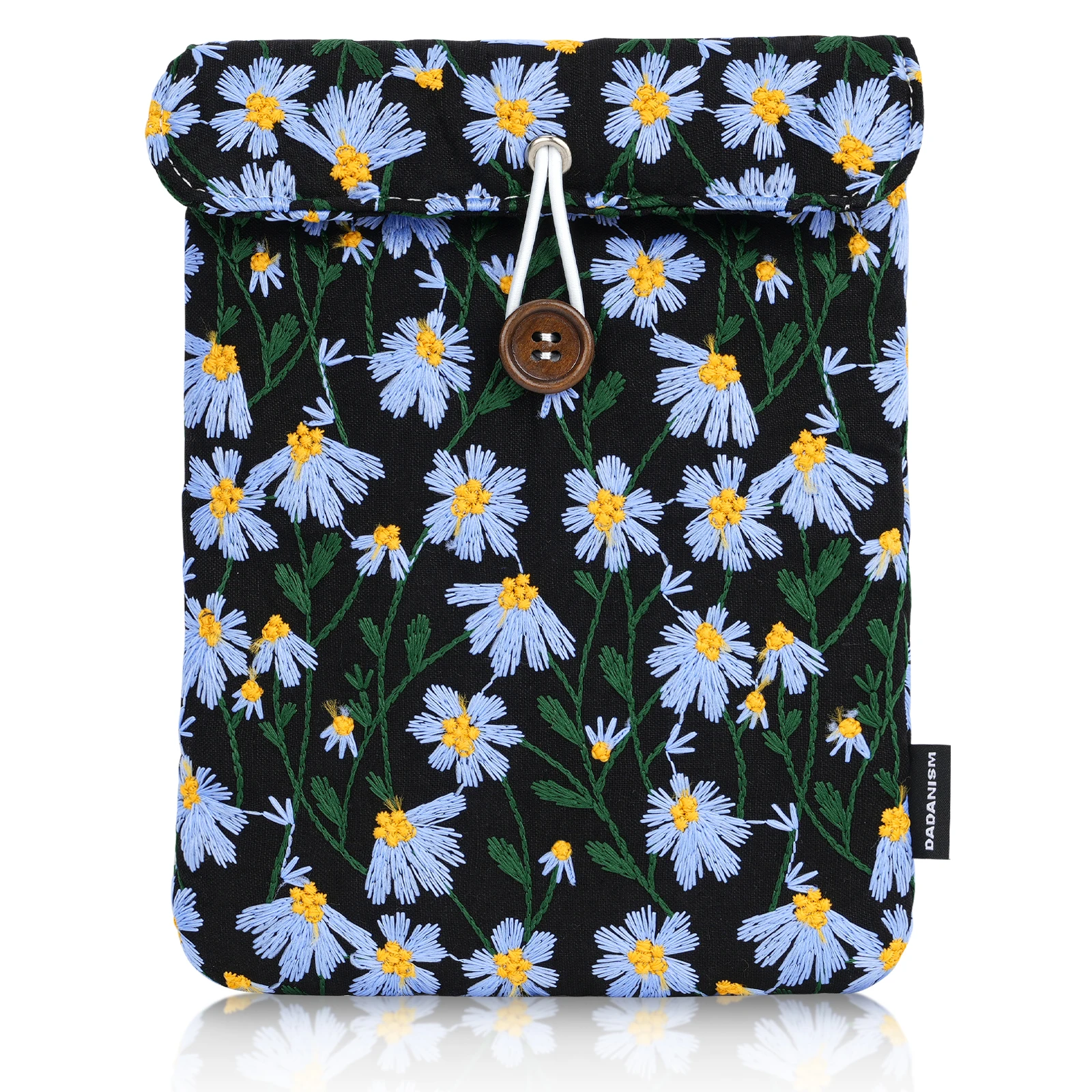 Embroidered Daisy Floral EReader Sleeve for Kindle Paperwhite 2021/2018/2016/2015 6-7' Tablet Bag Pouch for Kindle 2022/2019