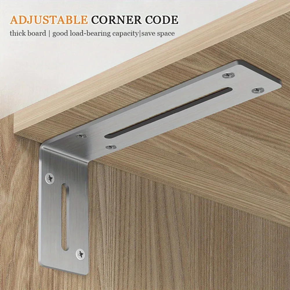 40*80MM Heavy Duty Brackets Wall Mount Furniture Shelf Bracket L-shaped Suspension Bracket Metal