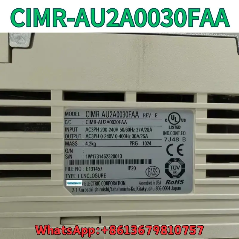 Convertidor de frecuencia usado, prueba de CIMR-AU2A0030FAA, OK, envío rápido