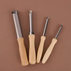 4 Pieces/set of Stainless Steel Hole Puncher Carving Sculpture Modeling Pottery Cutting and Punching Ceramic Polymer Clay Tools