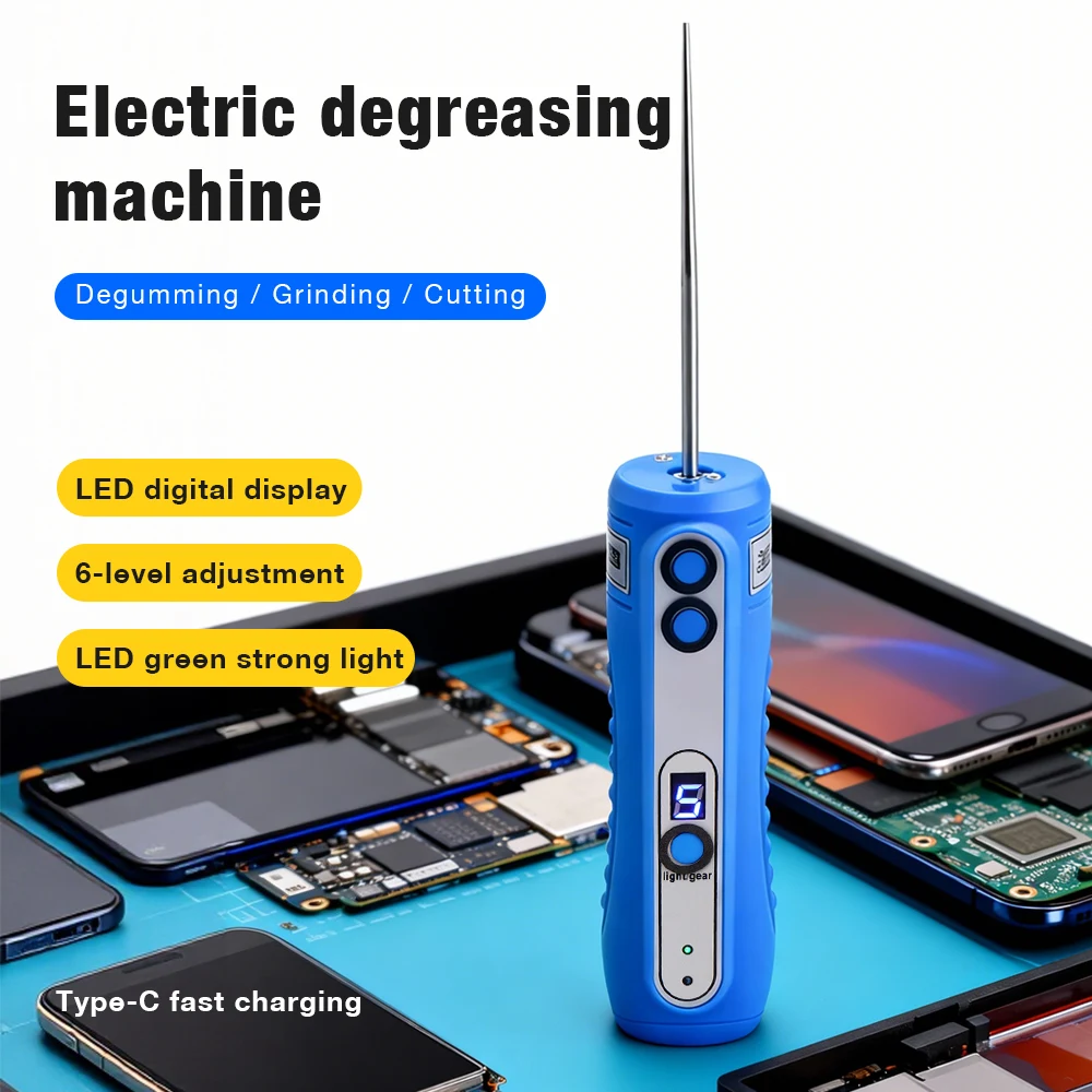 

Портативный ручной аппарат для удаления сухого клея OCA с LED-дисплеем, электрическое устройство для удаления клея, инструмент для ремонта