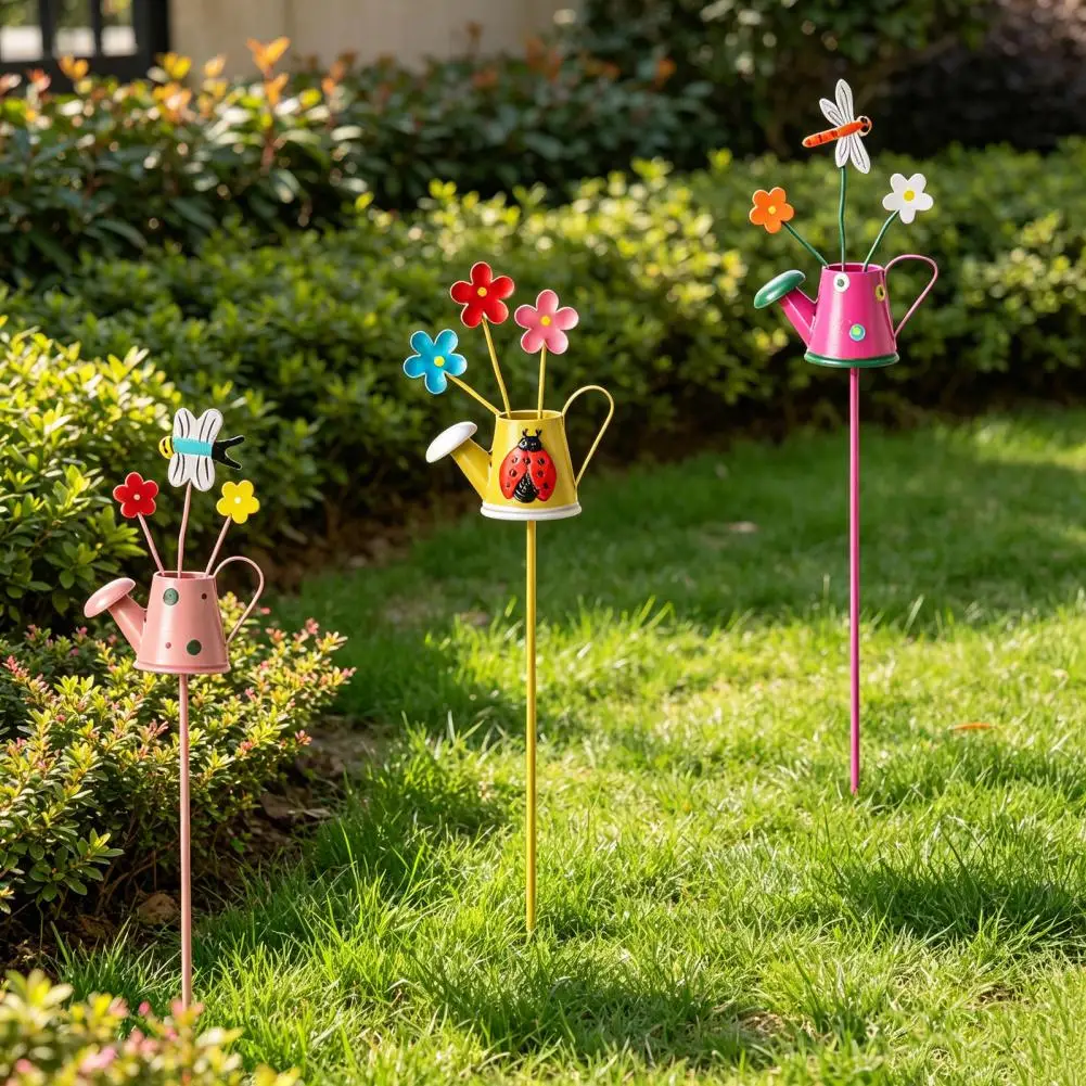 3pcs/6pcs Cute Plant Pot Stakes Decorative Flower Pot Stakes for Indoor Outdoor Planter Garden Bed Flower Pot Accessories view 5