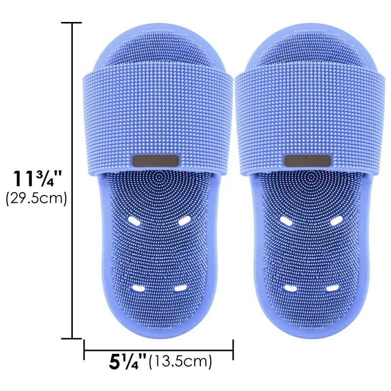 Spas Massage Exfoliating Cleaner Washer Bathroom Foot Scrubber Cleaning Slipper Silicone Shower Foot Scrubber