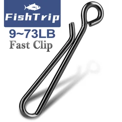 FishTrip Fishing Clips Stainless Steel Black 50~100Pack Quick Change Clip