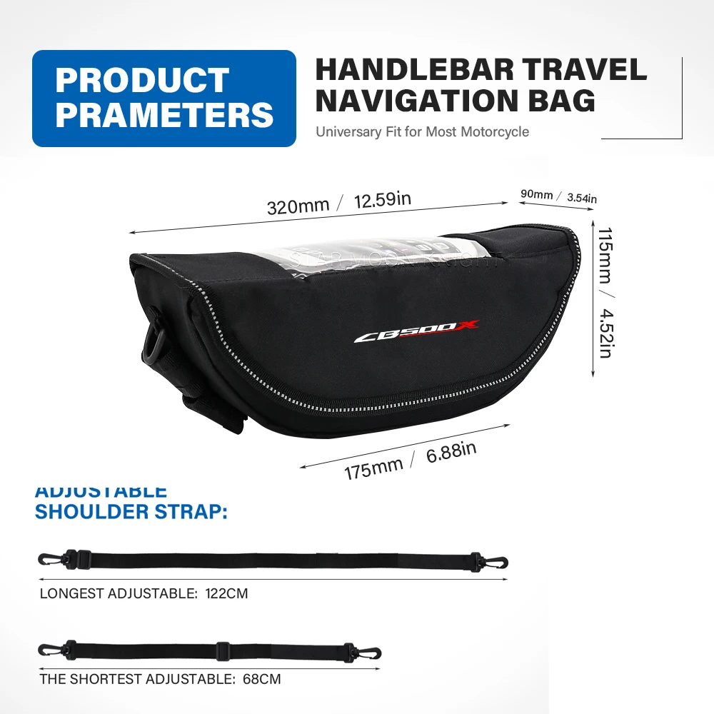 Handlebar bag For Honda CB500X CB500F CB 500 X 125F CB500 F CB125F Motorcycle Accessories Waterproof Storage Bag Travel Tool bag