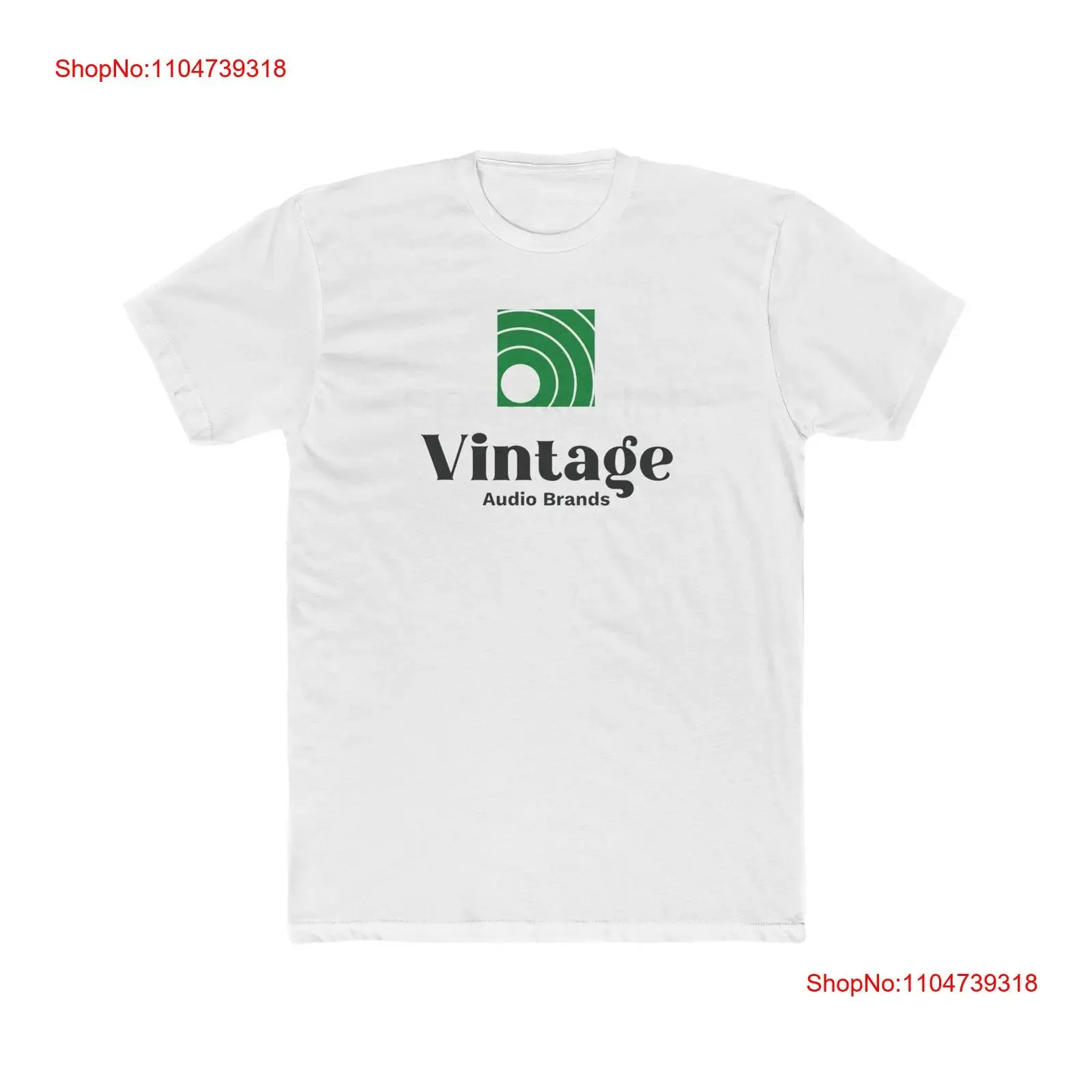 تي شيرت كلاسيكي بشعار العلامات التجارية الصوتية باللون الأبيض جميع المقاسات عتيق مغسول أوم ناعم ومريح ومتعدد الاستخدامات أنيق وممتد