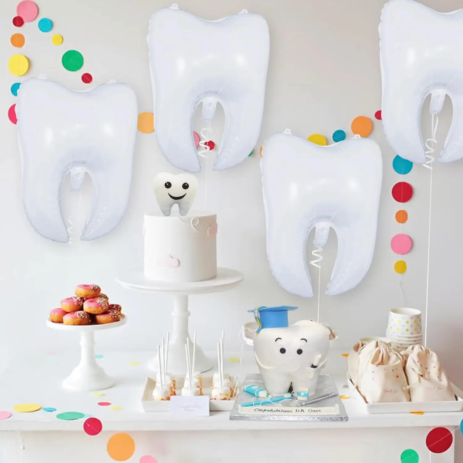 Tooth Toothbrush Balloons 5 Pieces Tooth Brush Balloon Boys or Girls Baby Shower Dentist Graduation Birthday Party Decorations