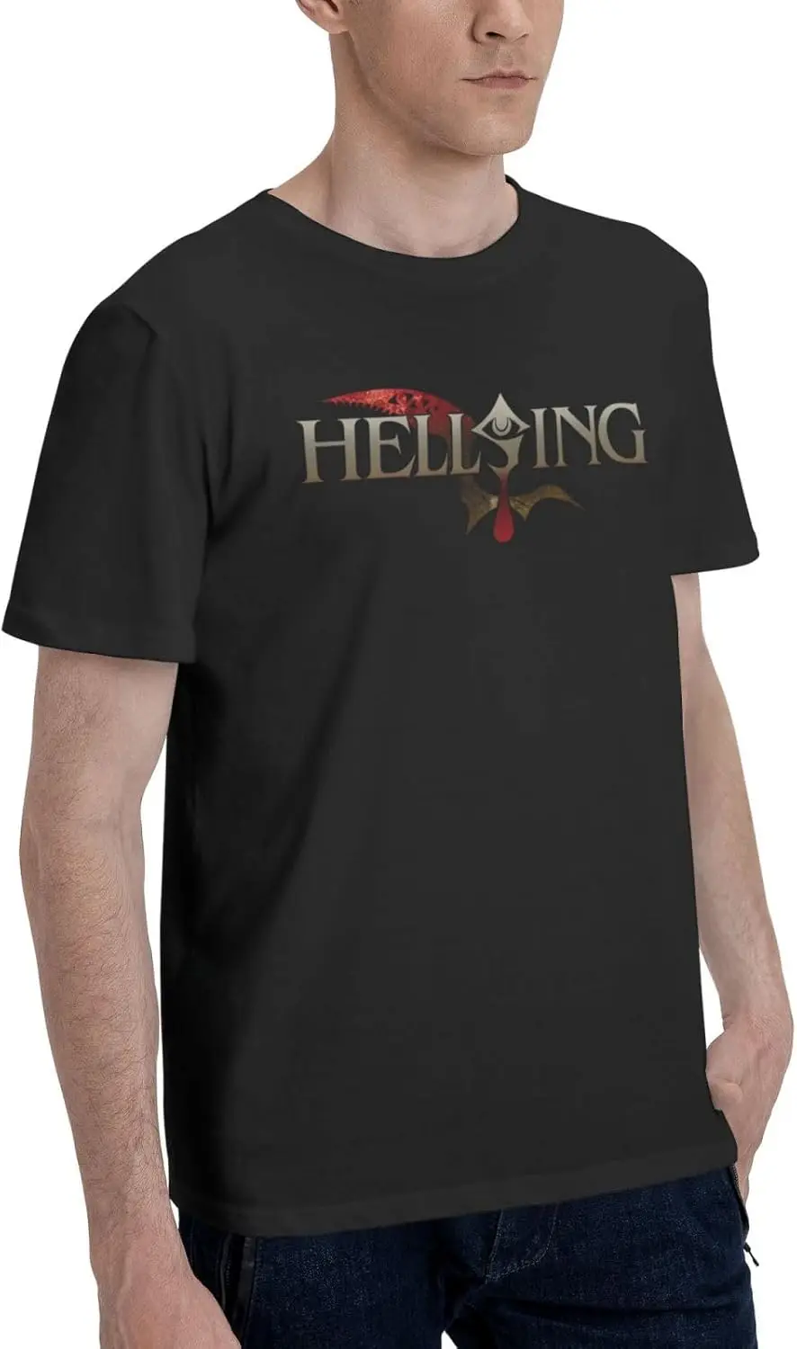 Anime Hellsing T Shirt Man's Summer Cotton Crew Neck Fashion Tee Cool Casual Tops