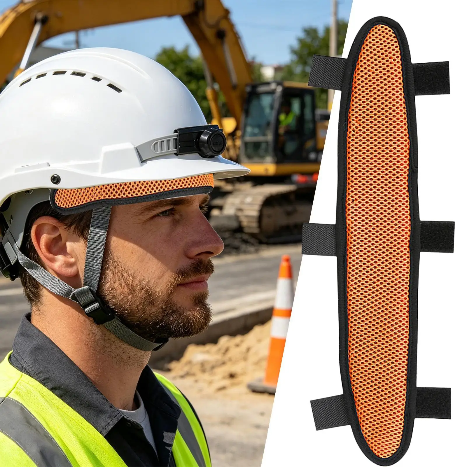 Absorbing Mesh Helmet Pad Hard Hat Sweatband Forehead Cooling Liner Anti Abrasion Helmet Mat For Construction Workers Outdoor