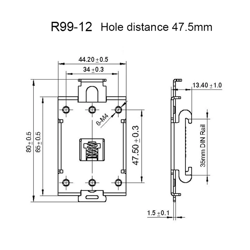 35mm DIN Rail Mounting Fixed Buckle Snap Clip Clamp for DA AA DD VA VD LA Single Phase Solid State Relay SSR