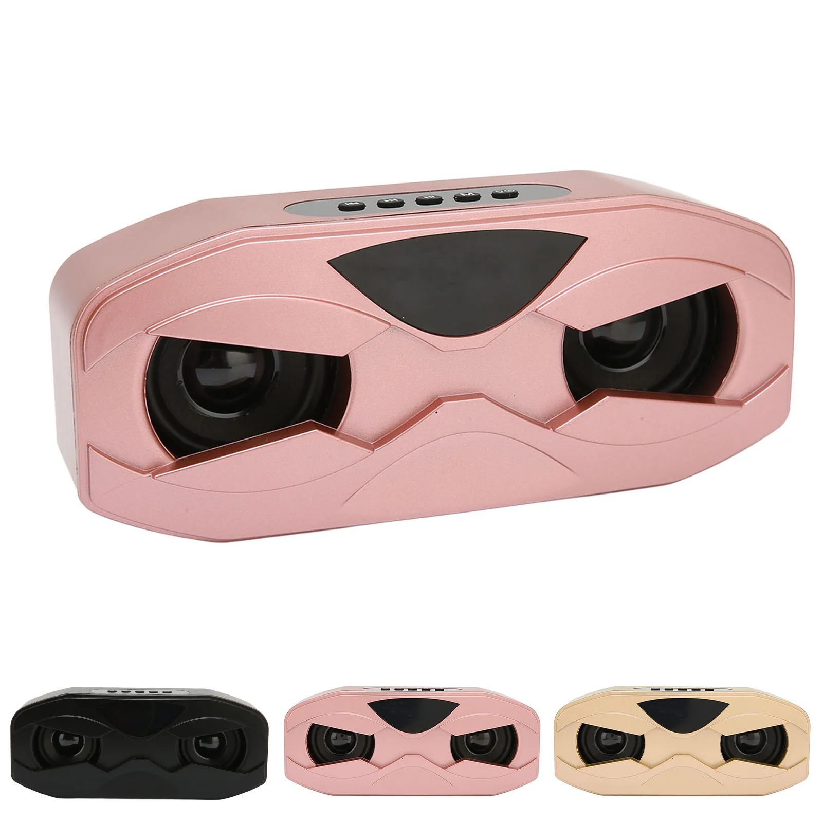 

Портативный беспроводной динамик со светодиодным дисплеем, небольшой Bluetooth-динамик, 4 режима воспроизведения, объемный звук Hi-Fi с красочным светом для дома