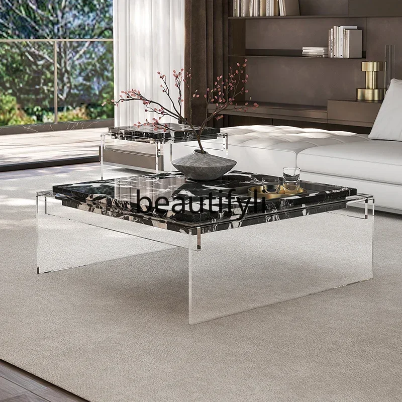 

Asmt56 Coffee table light luxury Italian acrylic creative modern high-end combination coffee table