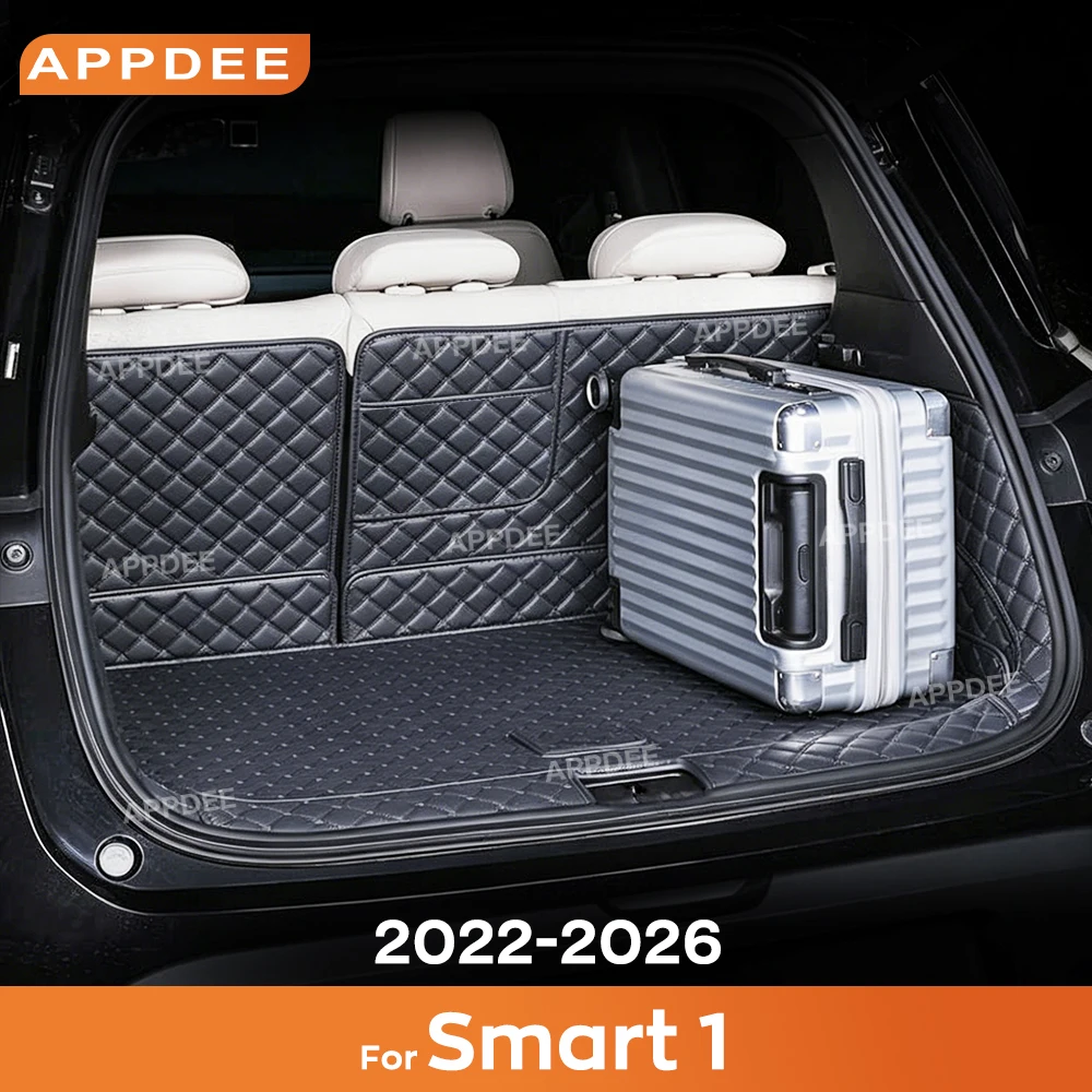 

APPDEE Для Smart 1 2022 2023 2024 2025 2026 Автомобильный коврик в багажник с полным покрытием, вкладыш для багажного отсека, аксессуары для интерьера автомобиля