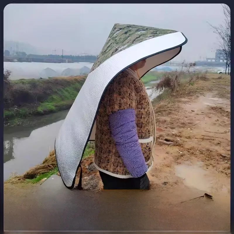 

Солнцезащитная шляпа-зонт с острым верхом для улицы, солнцезащитная, теплоизоляционная, непромокаемая, для сбора чая, для работы на ферме, ветрозащитная кепка