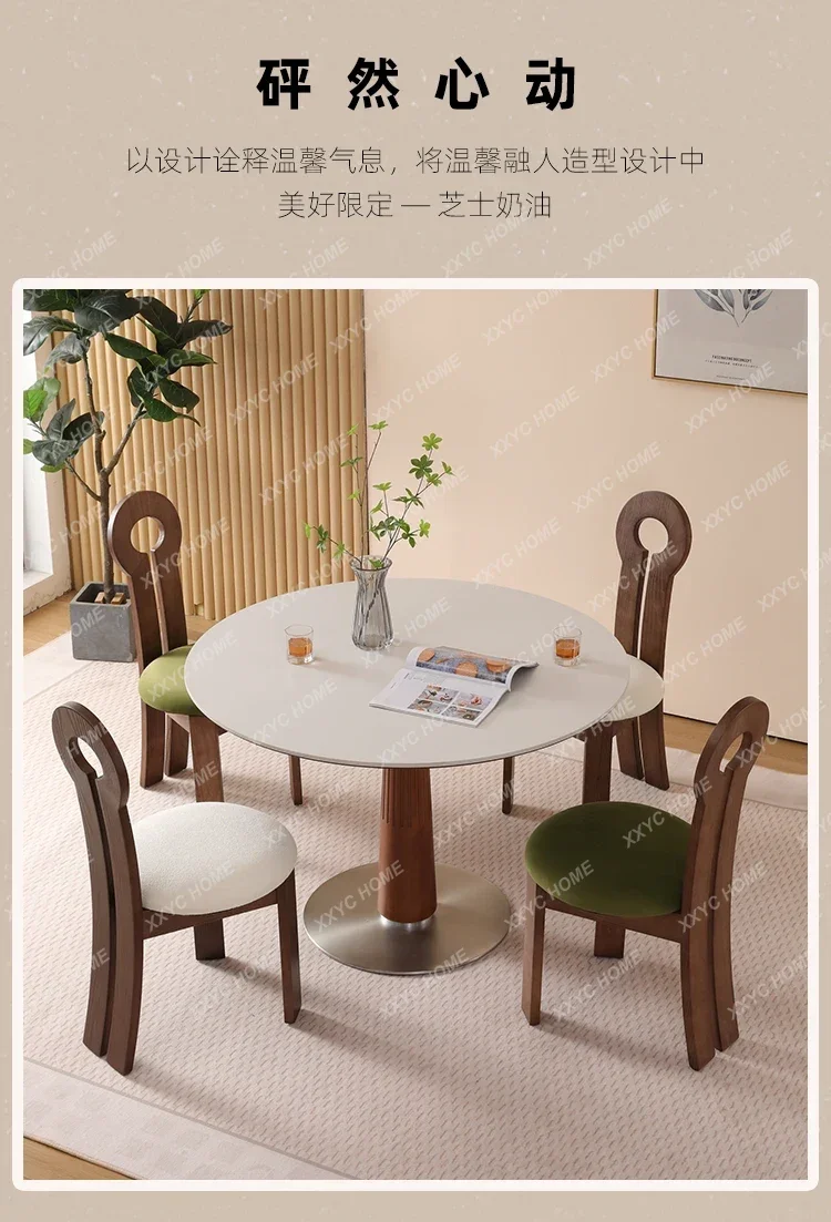 White Dining Table Japanese 4 People Legs Waterproof Dining Table Round Stand Mesa Dobravel Portatil Kitchen Furniture