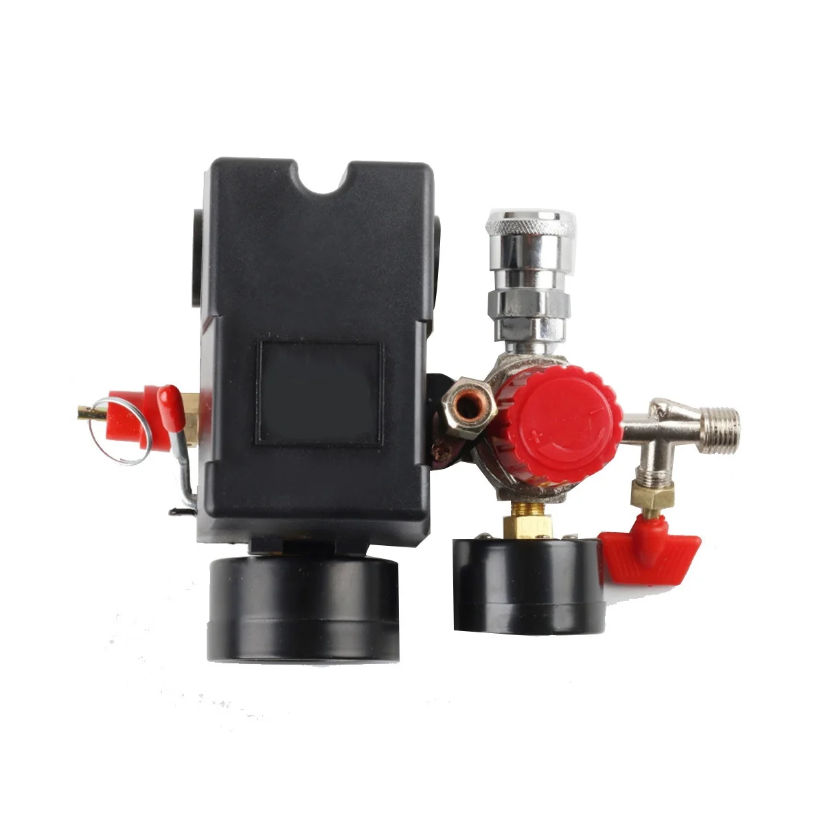 Air Compressor Pressure Switch Pressure W/Valve Control Regulators Gauge 90-120PSI 4 Port Safety Valve Air Compressor