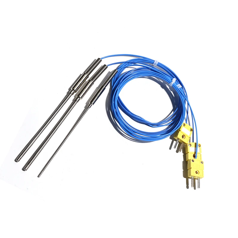 1PC K Type Armored Thermocouple WRNK-191 Probe Temperature Sensor Bendable Temperature Probe 100mm 200mm 300mm 0～1100℃ 1.5M