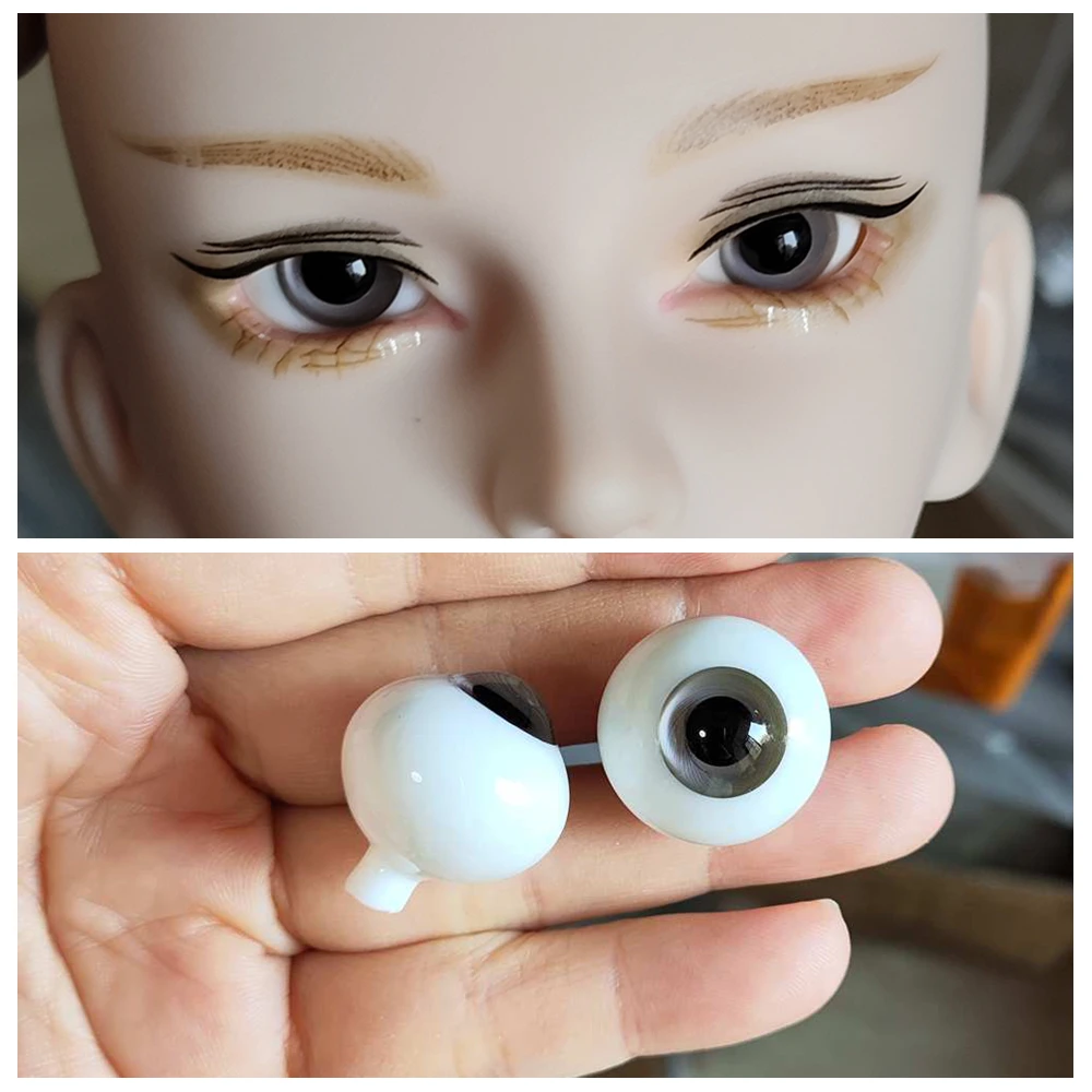 Doll accessories Articulated 10MM 12 14 16 180 20mm 1/6 1/4 1/3 msd yosd sd bjd doll glass eyes eyeball for girls boys LJSB005