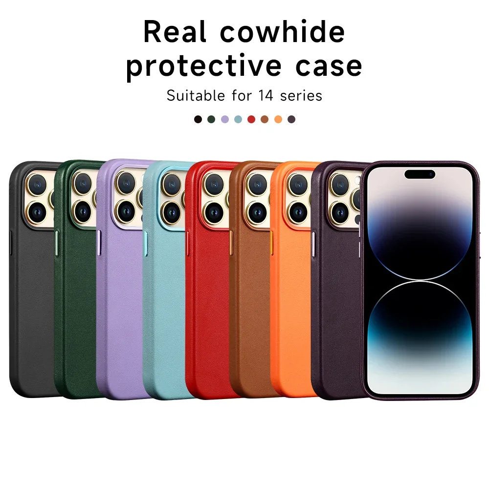 Luxury Magnetic Leather Case for Apple iPhone 18 17 Pro Max 16 13 12 14 15 Plus Official MacSafe for Magsafe I Phone Cover Etui