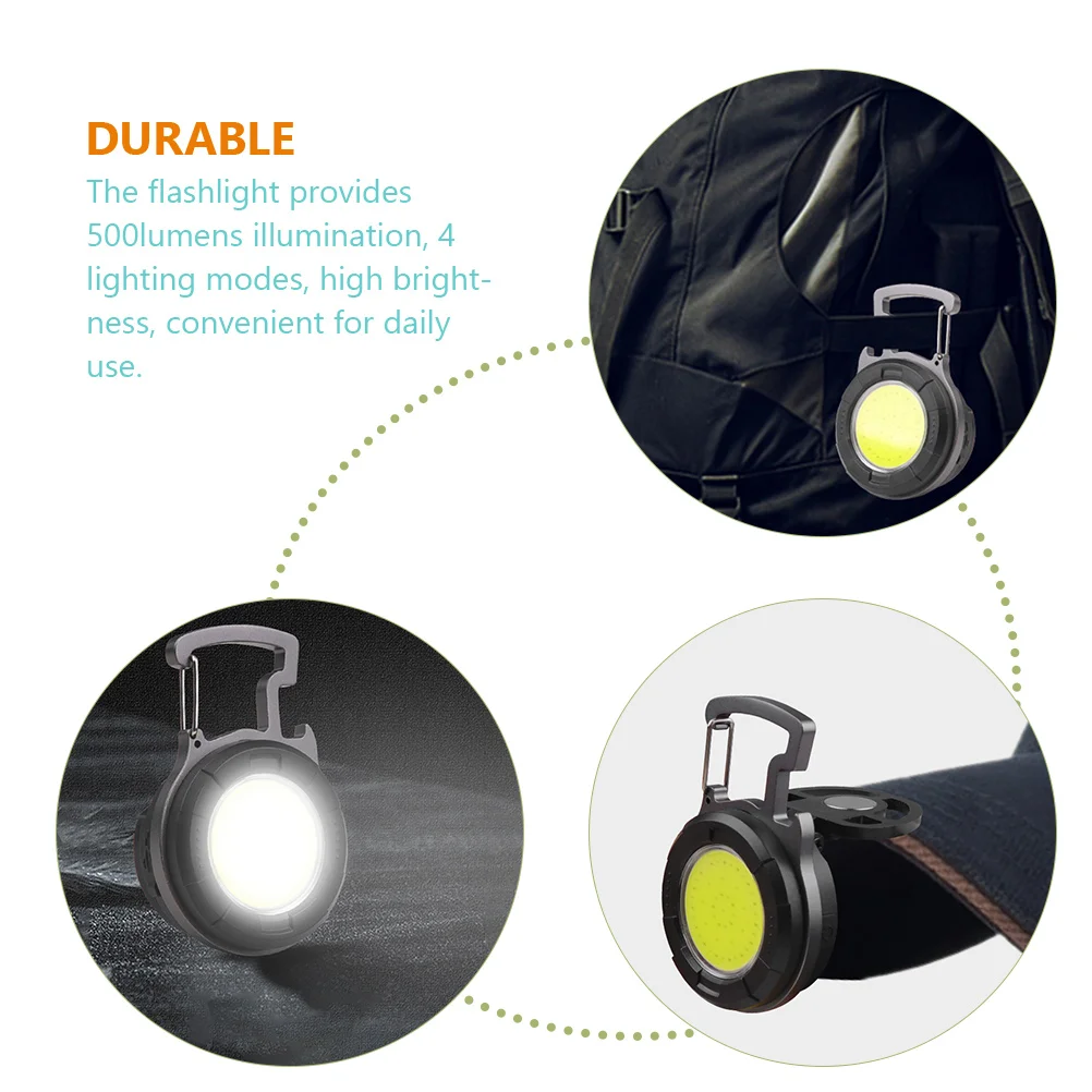 Aluminum ABS Mini Flashlight Keychain 500L High Brightness USB Rechargeable Pocket Light Daily Use Small Flashlights Outdoor