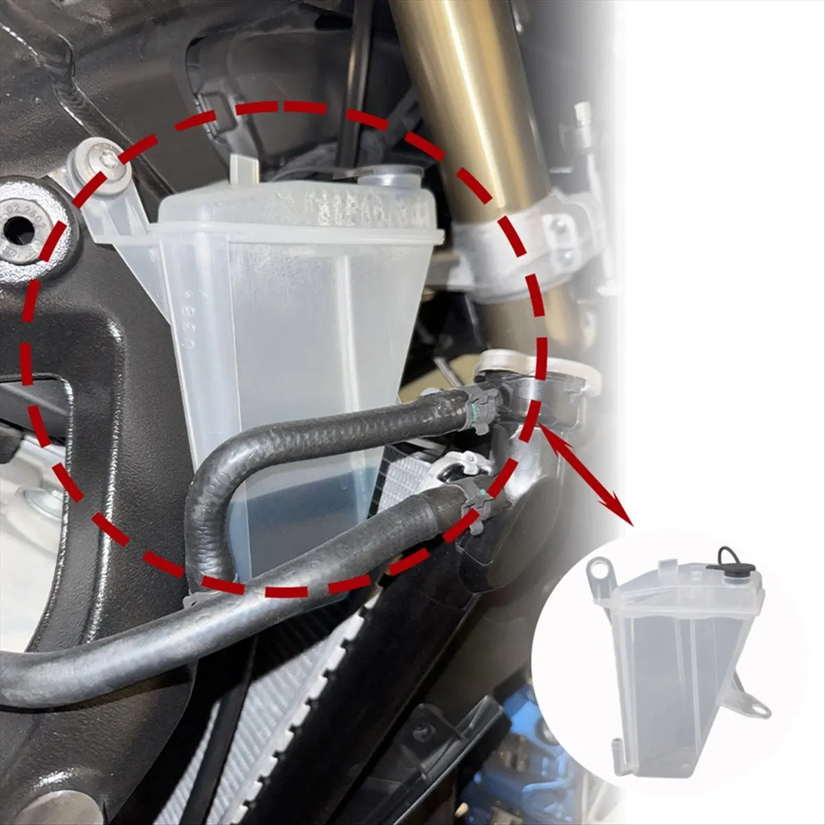 [Saleout]Motorcycle Radiator Water Tank Coolant Overflow Reservoir for S1000RR XR S1000R M1000R 2018-2025