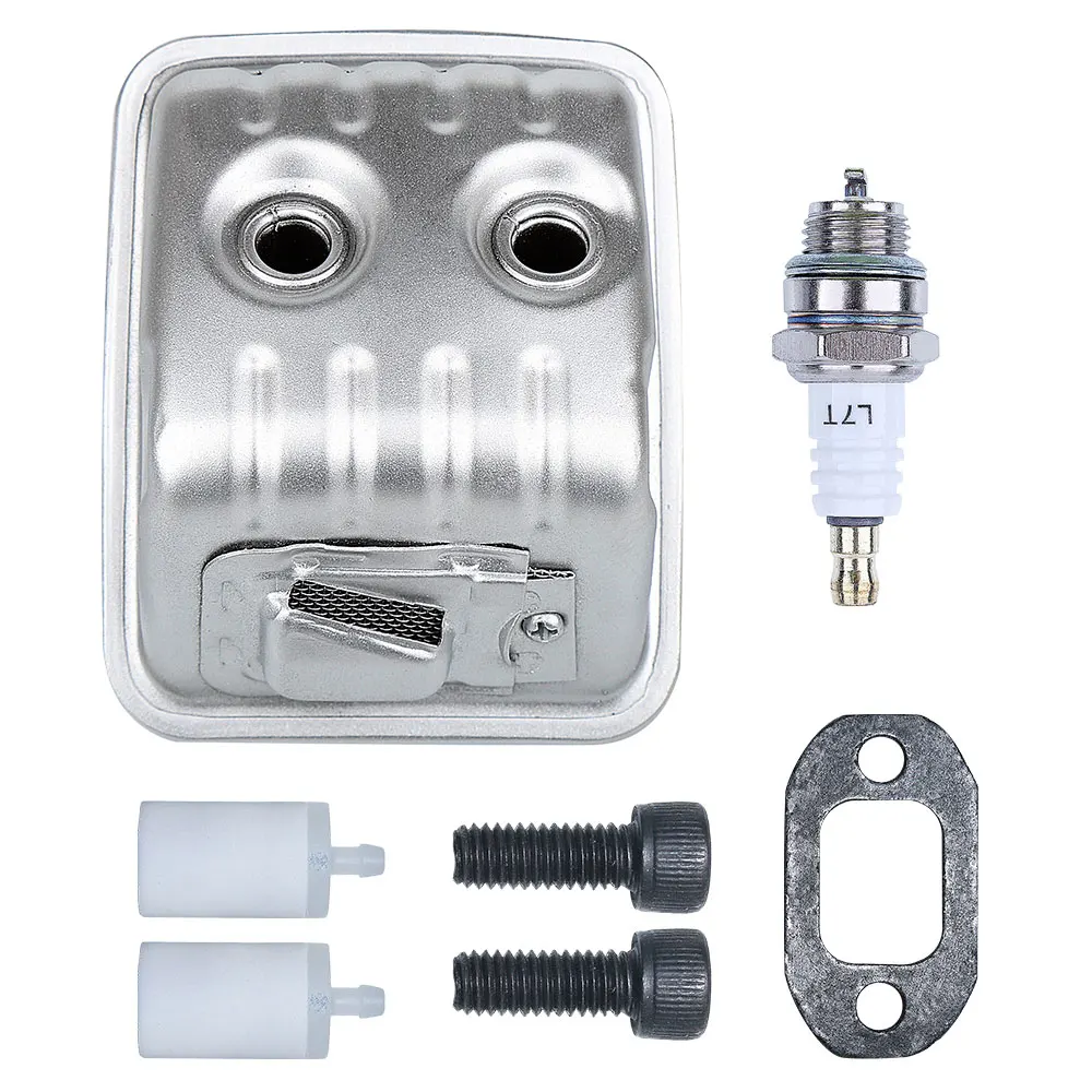 Kit de filtre à carburant à vis de silencieux pour Husqvarna, bougie d'allumage, tronçonneuse Jane, pièces de rechange, OEM 450, 445, 445e W, 544147702