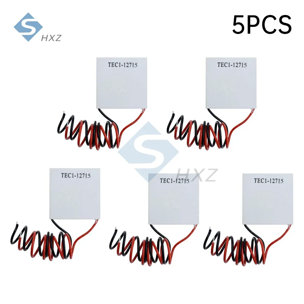 

5Pcs/Set TEC1-12715 Module Thermoelectric Cooler Peltier 40*40MM 12V 15A Semiconductor Refrigeration For Water Dispenser/Fridge