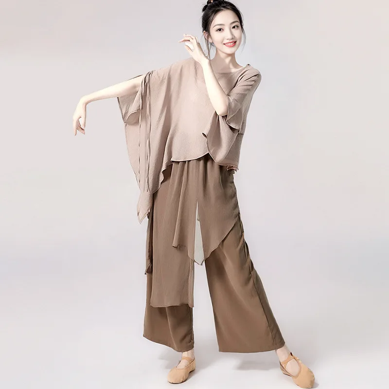 Dance pants culottes modern dance practice clothes women's loose new performance clothes classical Chinese dance irregular