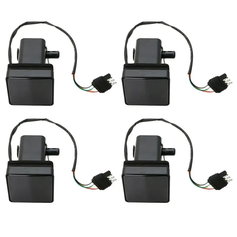 

Well 4 Set 2 Inch Trailer Truck Hitch Towing Receiver Cover Smoked Lens 15 LED Brake Light