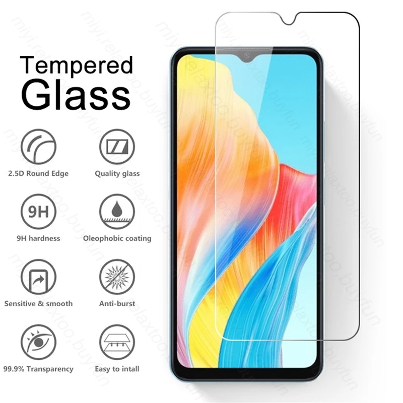 For Oppo A18 4G Case 3PCS Full Protective Glass Orro Appo A 18 38 58 78 98 18A 38A 58A 78A 98A A38 A58 A78 A98 9H Tempered Glass